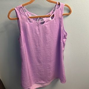Cabi Lilac Cutout lavender purple top